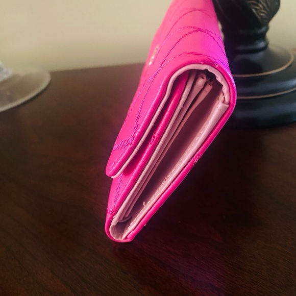 Pink Long Wallet-Vegan Leather - Picture 3 of 7